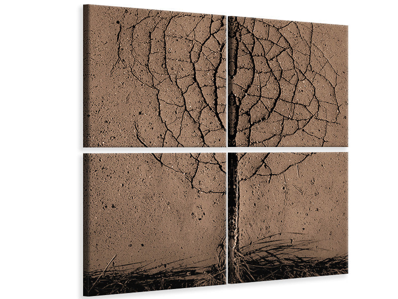 4-piece-canvas-print-asphalt-tree