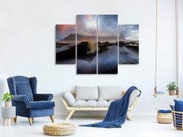 4-piece-canvas-print-black-beach