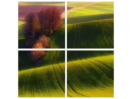 4-piece-canvas-print-green-fields