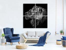 4-piece-canvas-print-lion-and-lioness-portrait