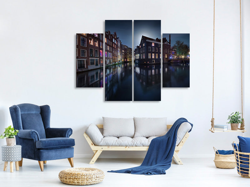 4-piece-canvas-print-moonlight-over-amsterdam