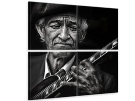 4-piece-canvas-print-the-guitarist