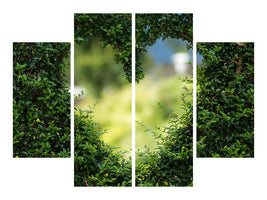 4-piece-canvas-print-the-heart-in-the-hedge