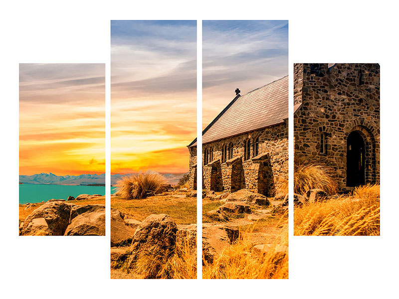 4-piece-canvas-print-the-little-church