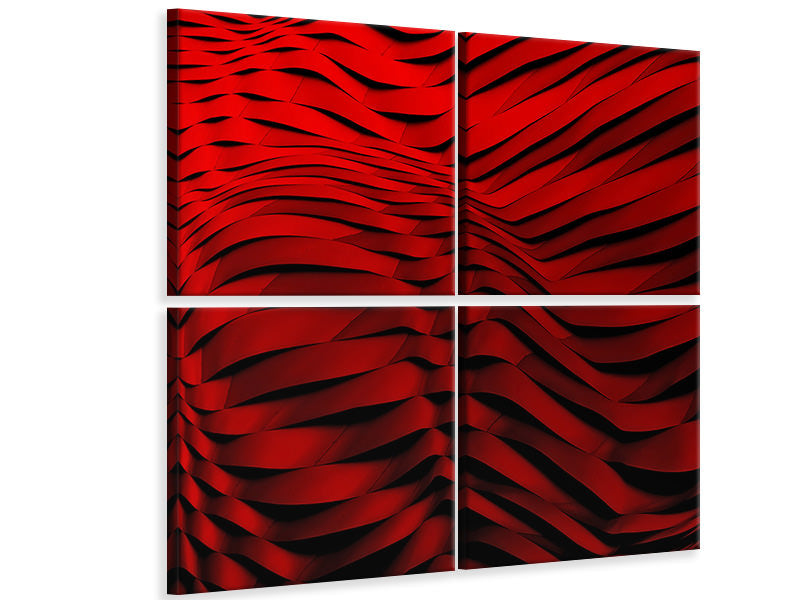 4-piece-canvas-print-woven-wave