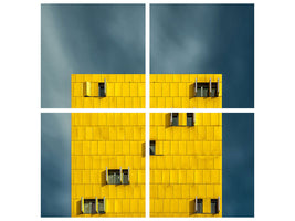 4-piece-canvas-print-yellow-and-blue-iii