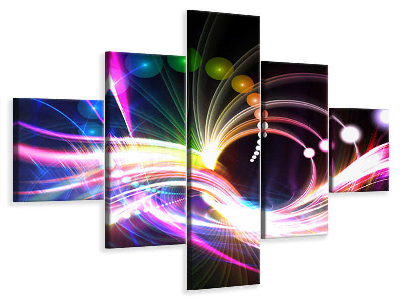 5-piece-canvas-print-abstract-light-reflections