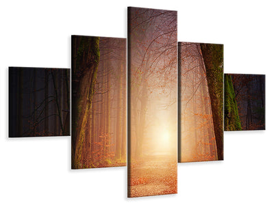 5-piece-canvas-print-autumn-in-the-woods