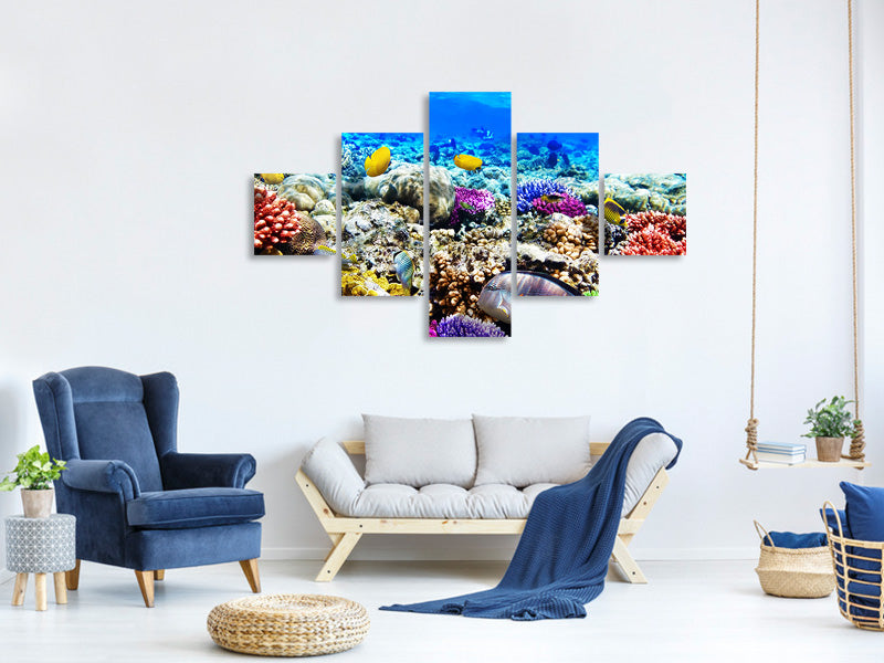 5-piece-canvas-print-fish-aquarium