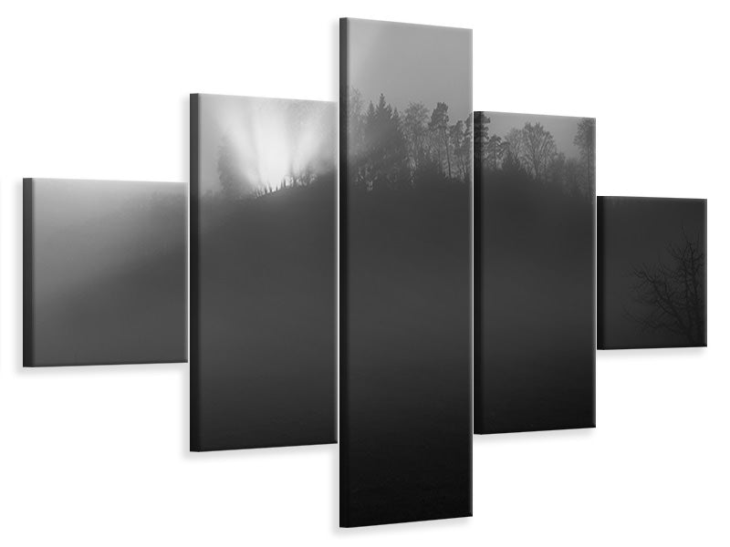 5-piece-canvas-print-foggy-and-sunny-weather