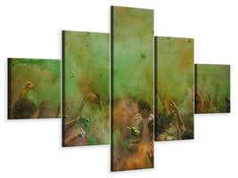 5-piece-canvas-print-paint-fight