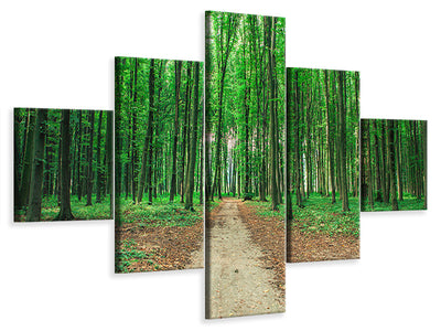 5-piece-canvas-print-pine-forests