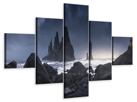 5-piece-canvas-print-reynisdrangar