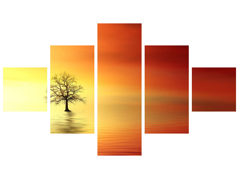 5-piece-canvas-print-the-tree-in-the-water