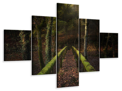 5-piece-canvas-print-the-way-to-the-forest