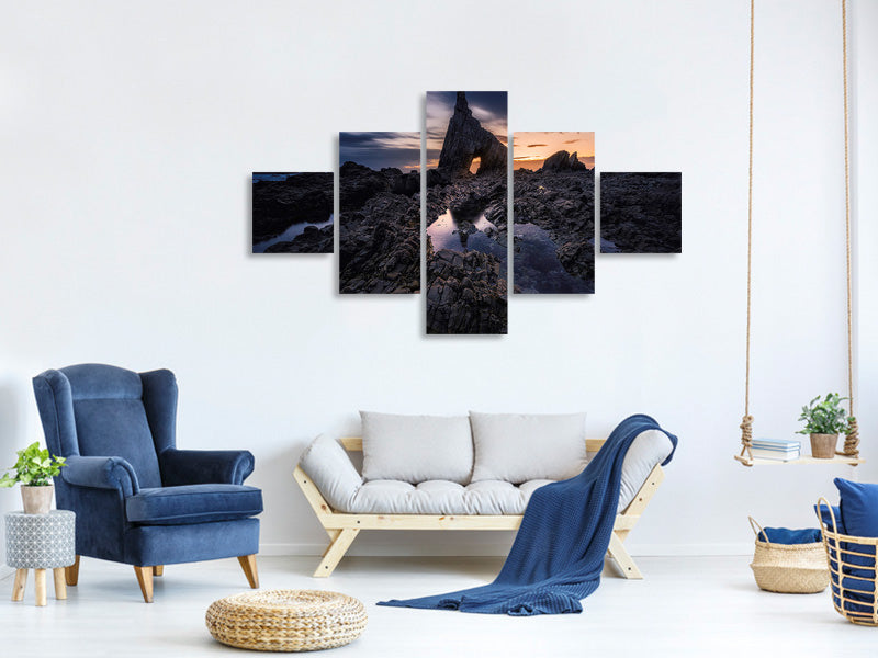 5-piece-canvas-print-waiting-the-sun