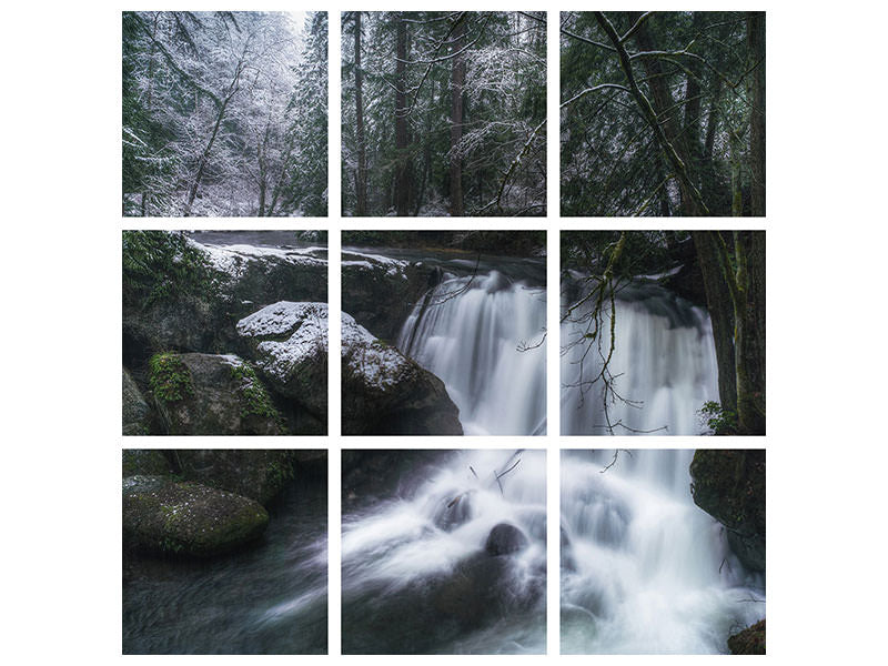 9-piece-canvas-print-first-snow-at-the-falls