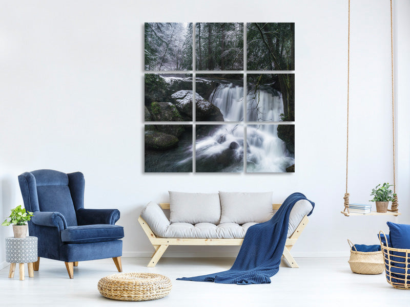 9-piece-canvas-print-first-snow-at-the-falls