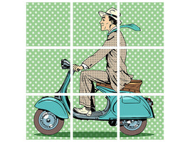 9-piece-canvas-print-pop-art-vespa-driver