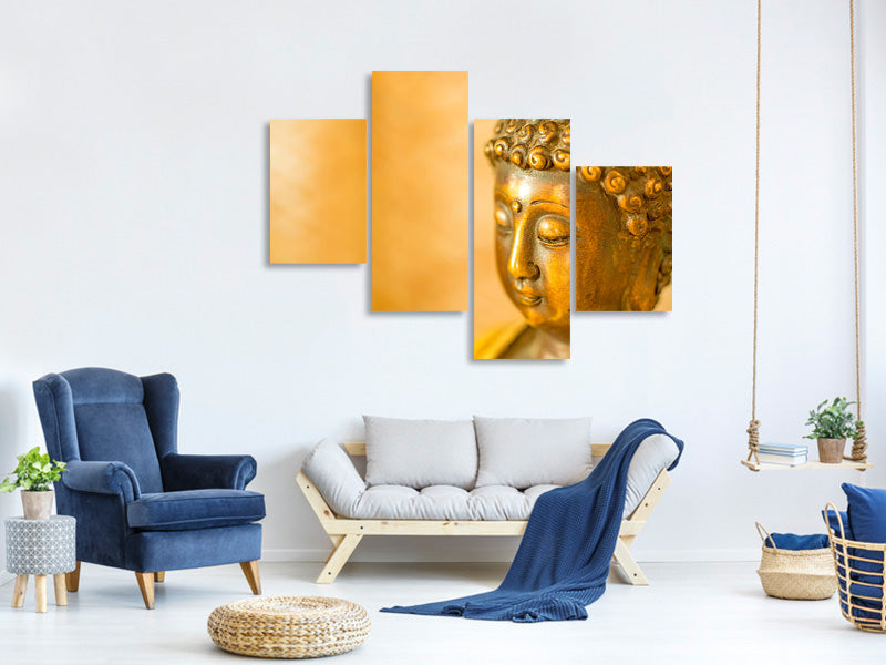 modern-4-piece-canvas-print-buddha-head