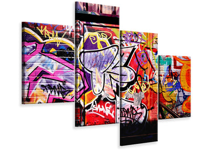 modern-4-piece-canvas-print-graffiti-wall-art