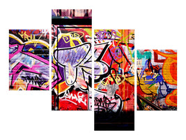 modern-4-piece-canvas-print-graffiti-wall-art