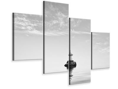 modern-4-piece-canvas-print-lighthouse-in-mist