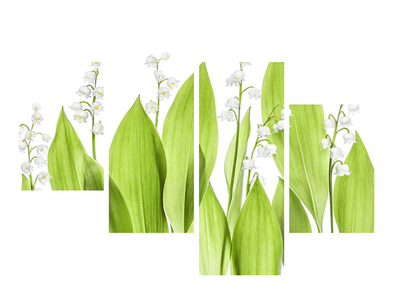 modern-4-piece-canvas-print-lily-of-the-valley