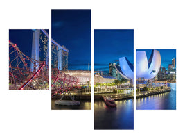 modern-4-piece-canvas-print-singapore-marina-bay-panorama