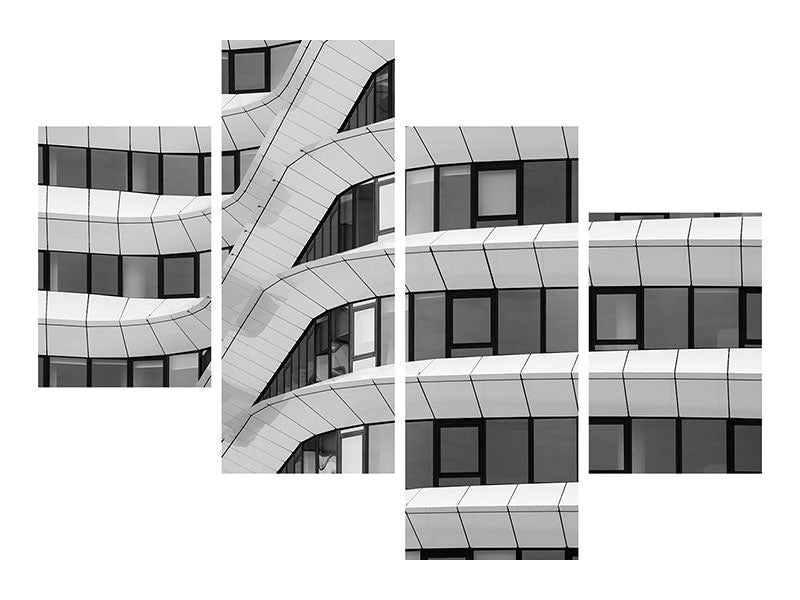 modern-4-piece-canvas-print-wavy-facade