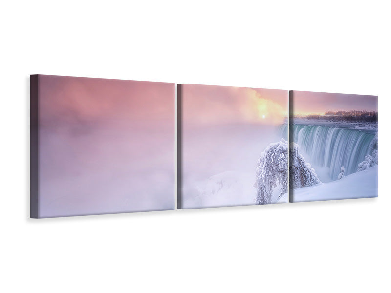 panoramic-3-piece-canvas-print-sunrise-at-niagara-falls