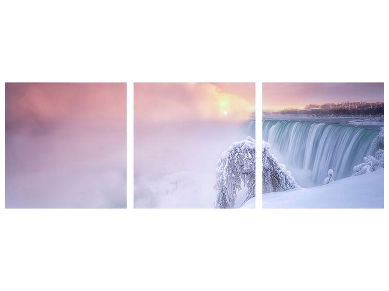 panoramic-3-piece-canvas-print-sunrise-at-niagara-falls