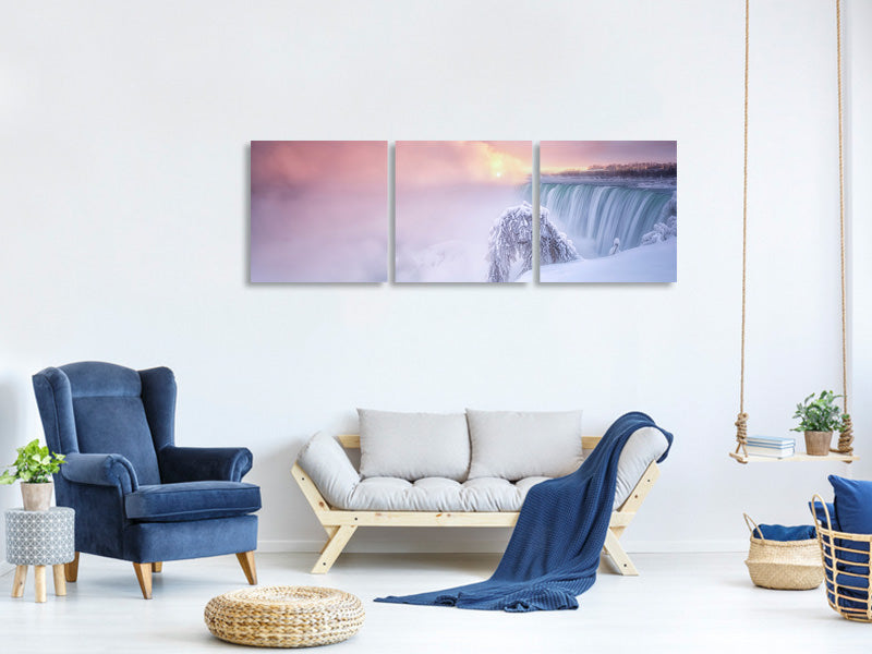 panoramic-3-piece-canvas-print-sunrise-at-niagara-falls
