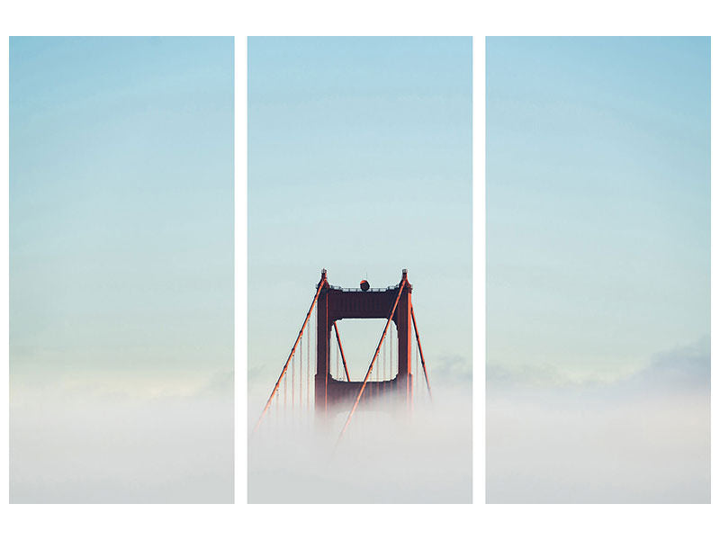 3-piece-canvas-print-golden-gate-in-the-fog