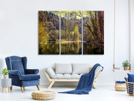 3-piece-canvas-print-lake-in-the-forest