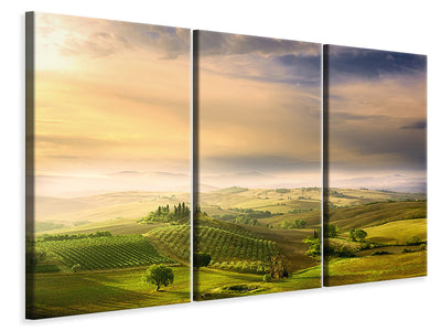 3-piece-canvas-print-podere-belvedere-sunrise