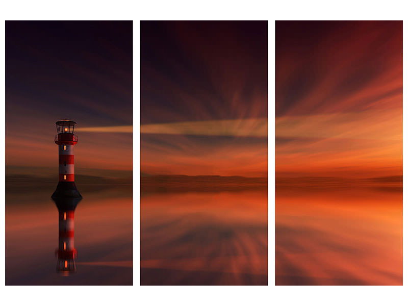 3-piece-canvas-print-red-sky-at-the-lighthouse