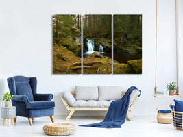 3-piece-canvas-print-small-waterfall-in-the-forest