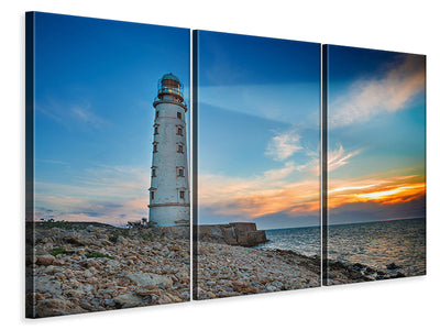 3-piece-canvas-print-sunset-at-the-lighthouse