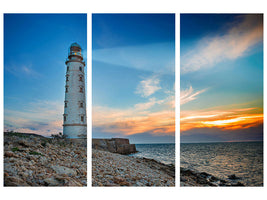 3-piece-canvas-print-sunset-at-the-lighthouse