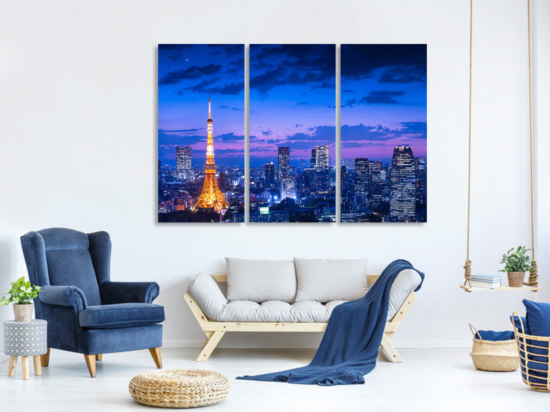 3-piece-canvas-print-tokyo-night-view