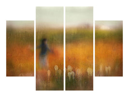 4-piece-canvas-print-a-girl-and-bear-grass