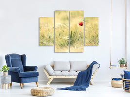 4-piece-canvas-print-a-poppy