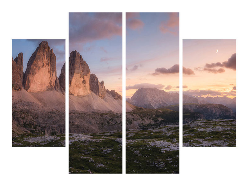 4-piece-canvas-print-an-evening-in-the-dolomites