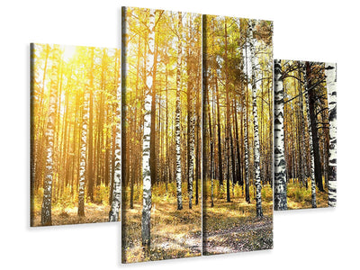 4-piece-canvas-print-birch-forest