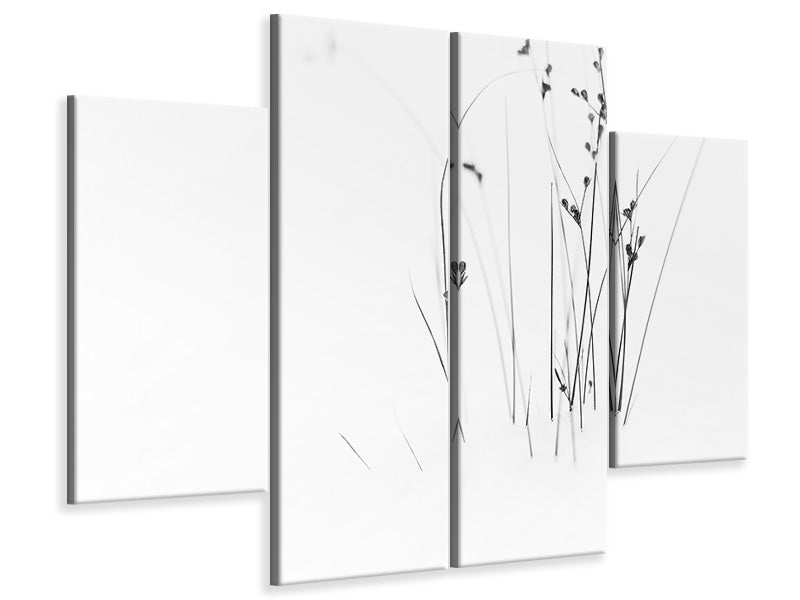 4-piece-canvas-print-black-on-white