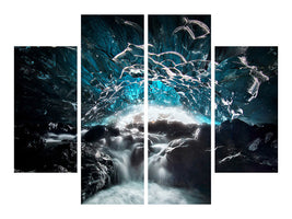 4-piece-canvas-print-blue-glacier-cave