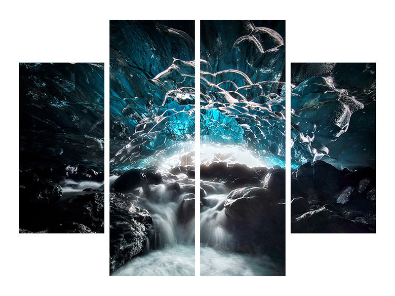 4-piece-canvas-print-blue-glacier-cave