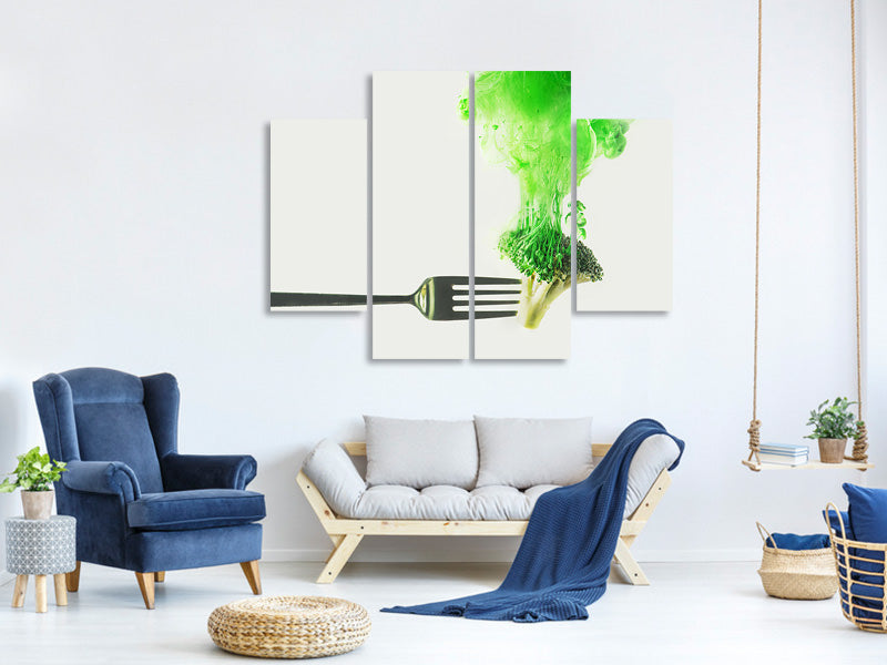 4-piece-canvas-print-disintegrated-broccoli