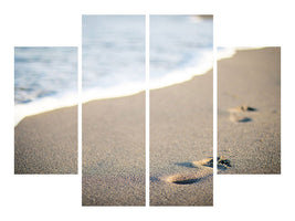 4-piece-canvas-print-footprints-in-the-sand-on-the-beach